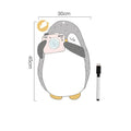 Nordic style penguin design refrigerator message board with soft magnet back, dimensions 45cm by 30cm.