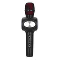 Yaerjia E108 black portable karaoke microphone with built-in speakers and echo effects