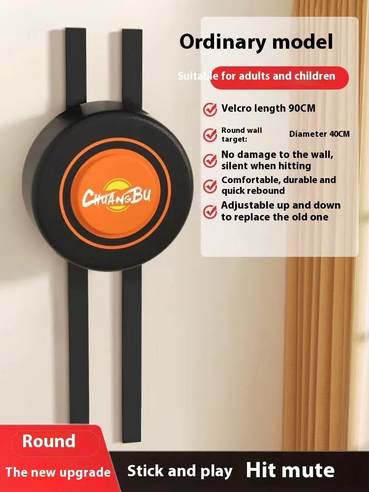 Wall-mounted boxing sandbag target hanging for home training with PU leather construction