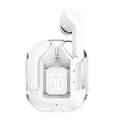 Transparent space capsule case true wireless Bluetooth headset with digital display screen in multiple colour options