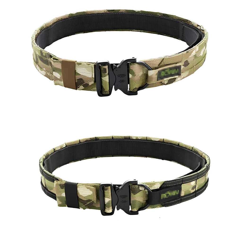 MOLLE system tactical buckle belt with 4cm width in black colour