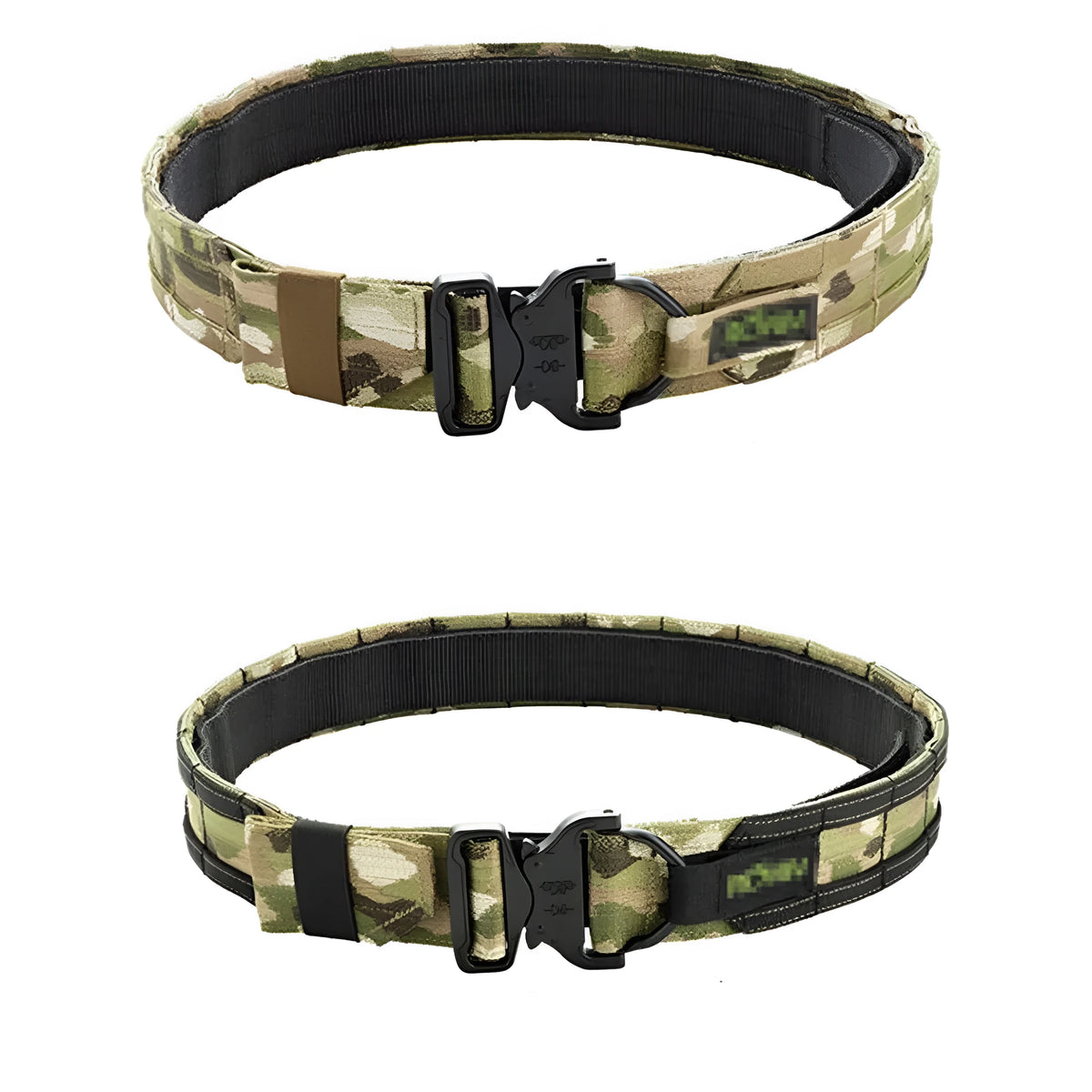 MOLLE system tactical buckle belt with 4cm width in black colour