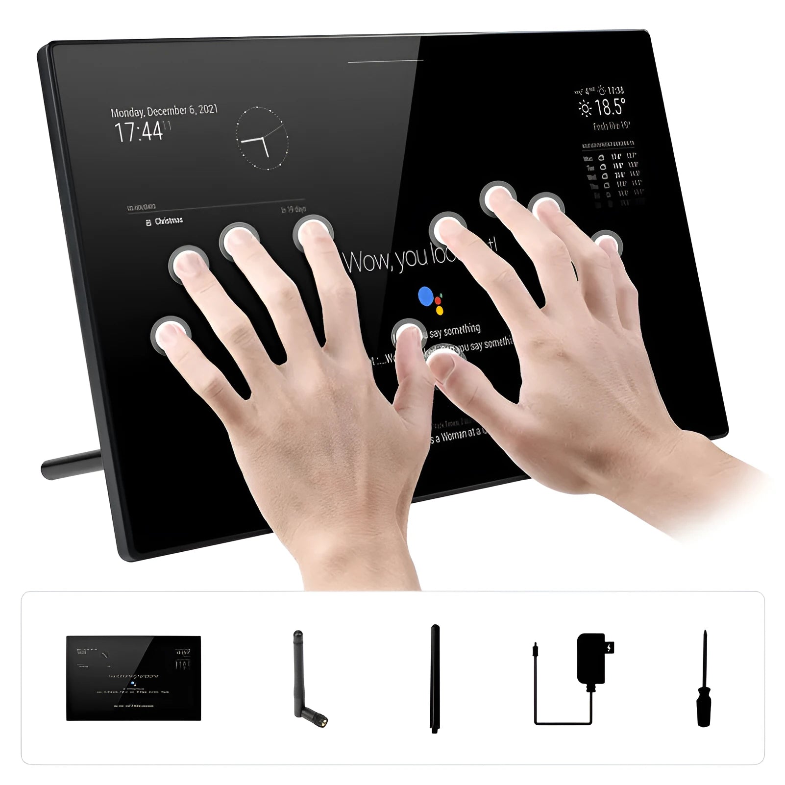 13.3-inch touch display with integrated Raspberry Pi CM4 computer board in ABS housing