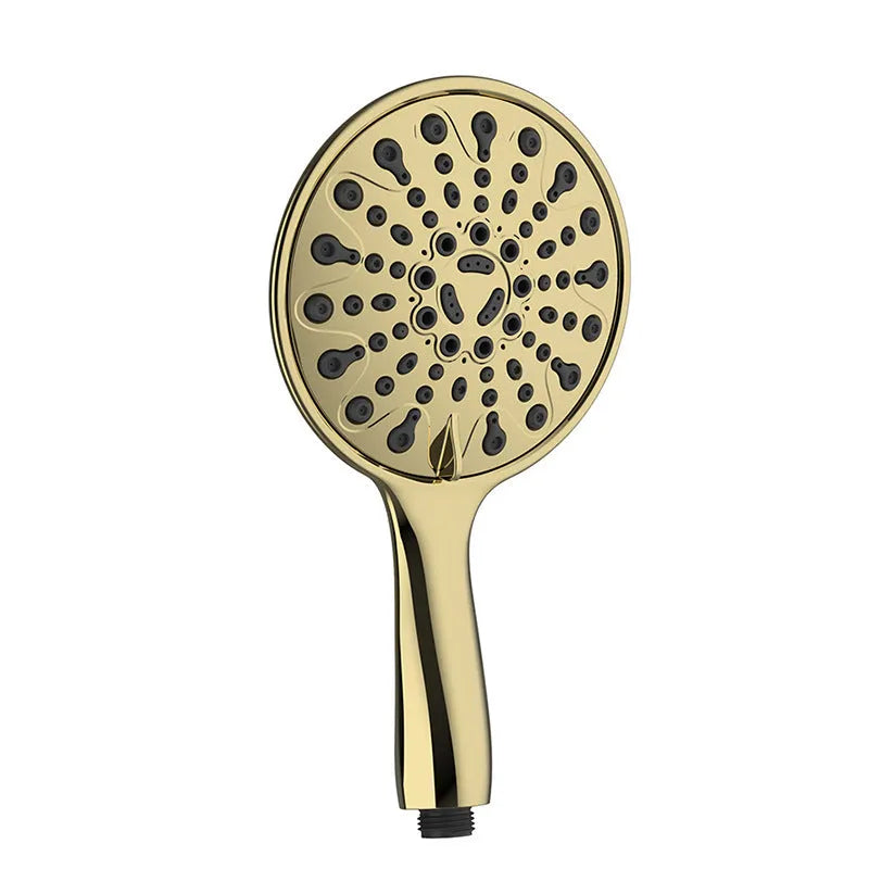 6-inch handheld shower head with six spray functions including massage, bubble and rain modes