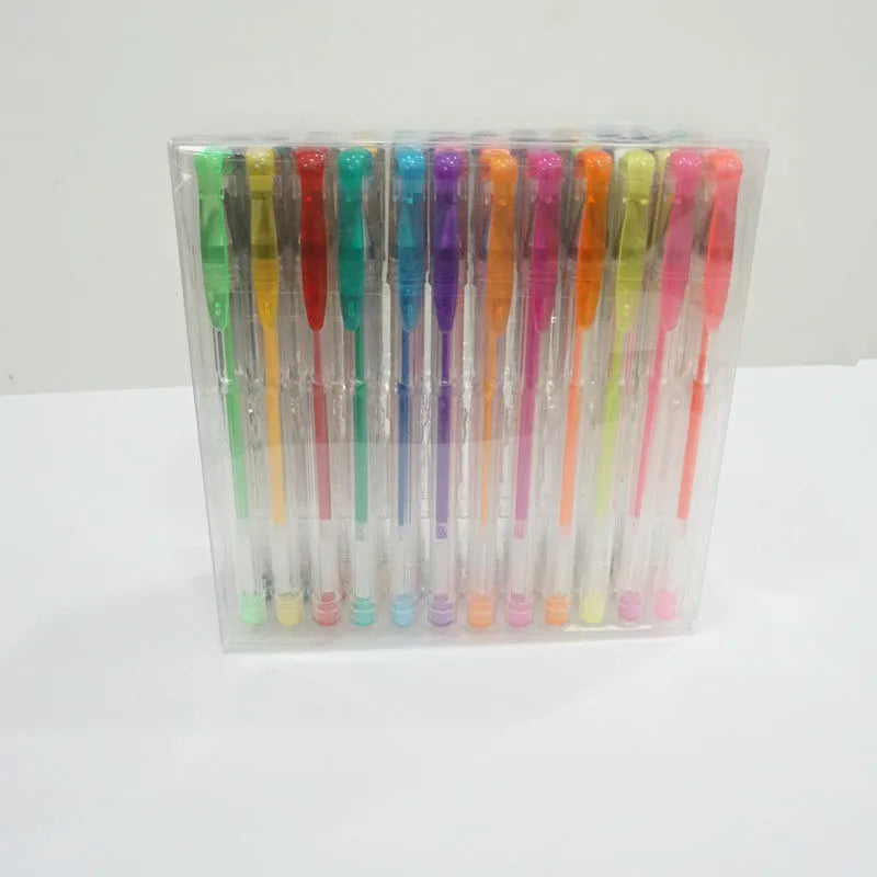 100 gel colour pens with plastic barrels in 0.5mm and 1.0mm tip sizes