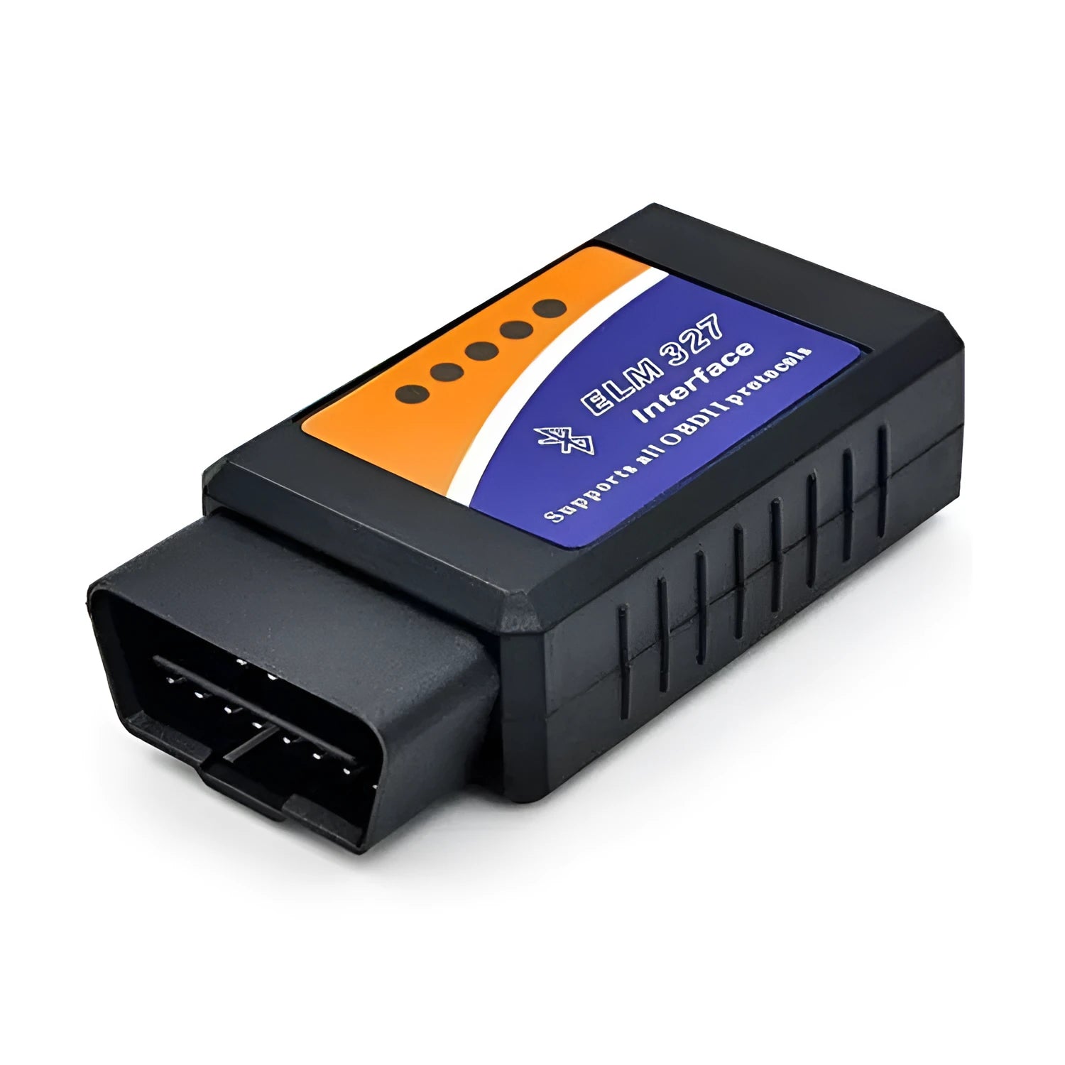 Compact OBD2 Bluetooth automotive diagnostic scanner for fault code reading and sensor monitoring