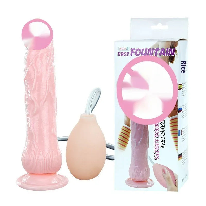 Flesh-coloured realistic suction cup dildo with strong base, shown next to a 20cm ruler for scale.