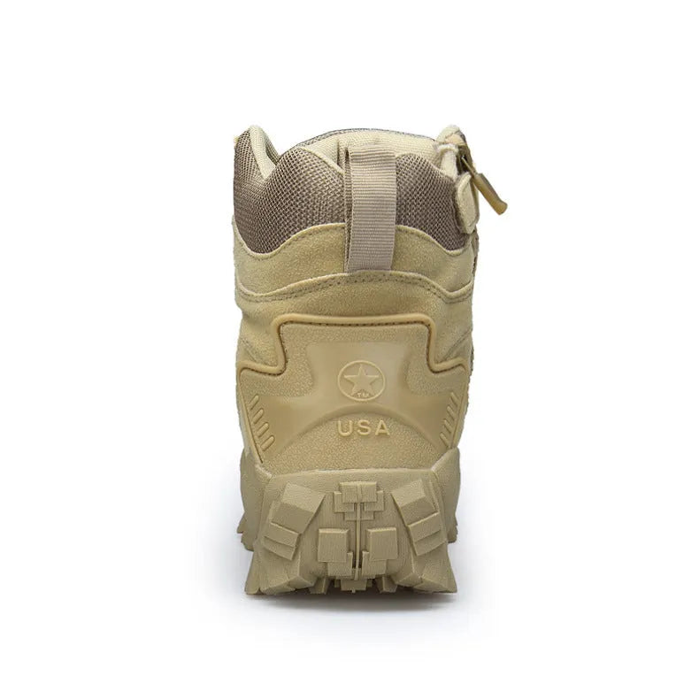 US Army Delta Tactical Boots for men in black and sand colour with rubber sole
