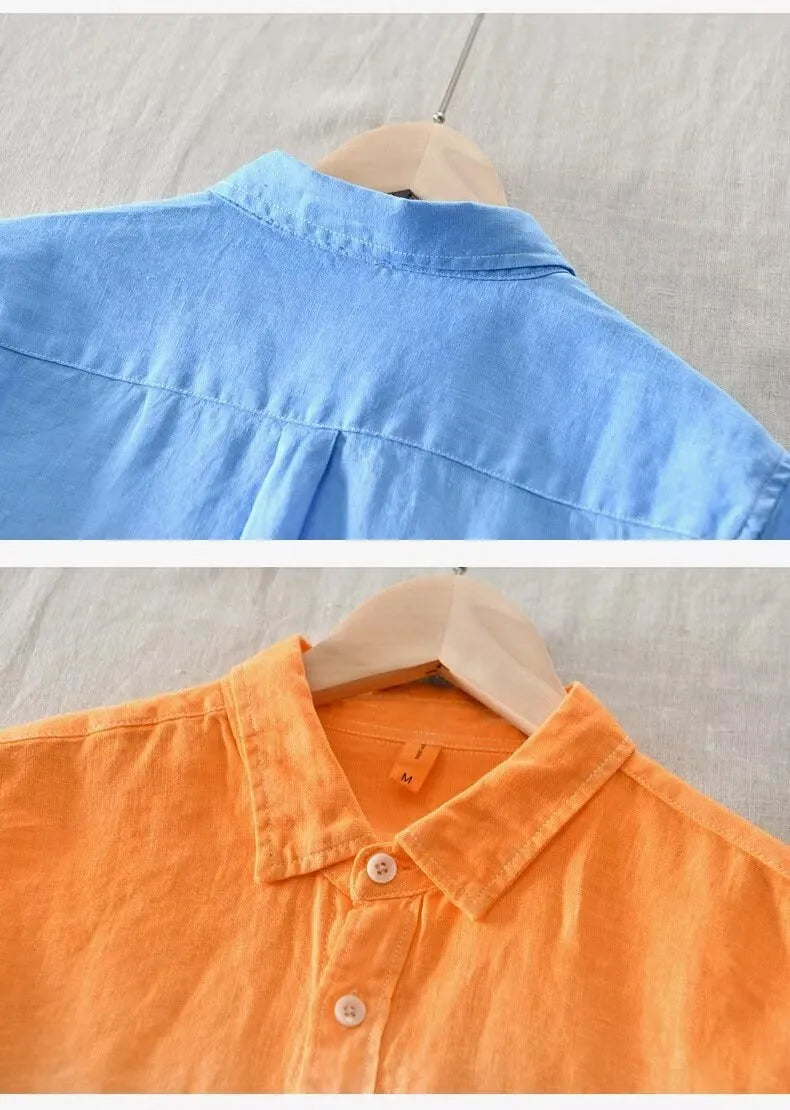 Youth slim fit casual top coat jacket in hemp polyester blend available in dark blue, light blue and yellow colours