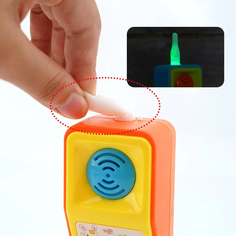 Children's electric sound and light educational toy with cartoon animal design and music features