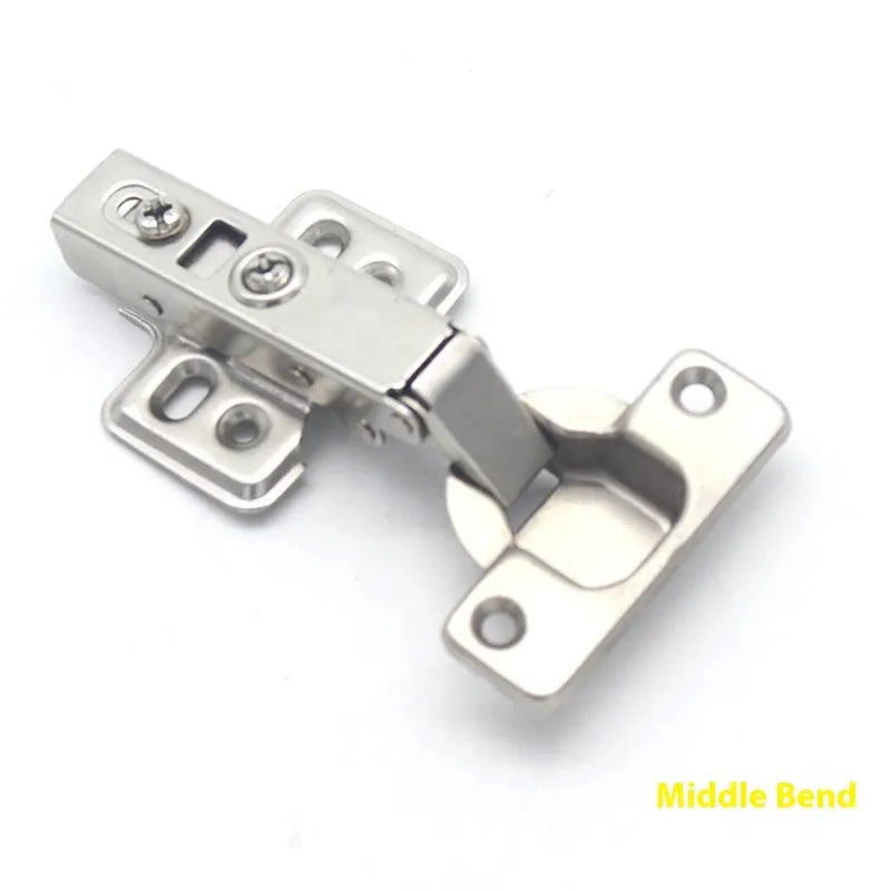 761 nickel-plated cold rolled steel hydraulic damping cabinet hinge showing three bend types