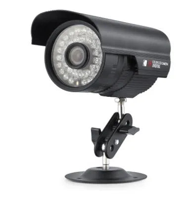 CMOS surveillance camera with 36 infrared LEDs, 1000TV lines resolution, and DC 12V power for night vision security monitoring