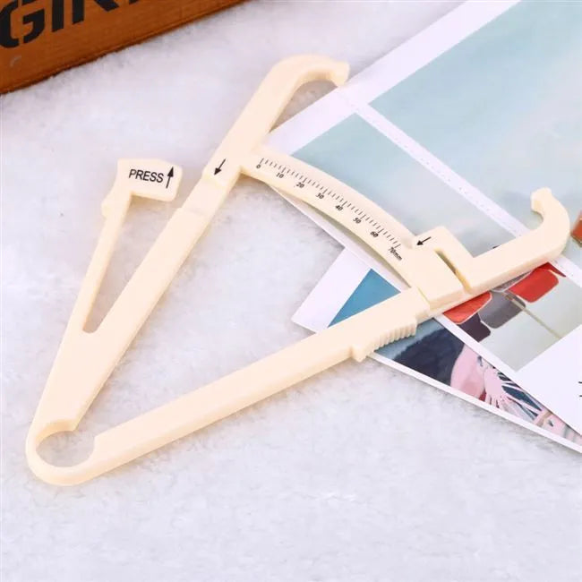 Transparent acrylic fat caliper skin fold thickness meter with measurement scale
