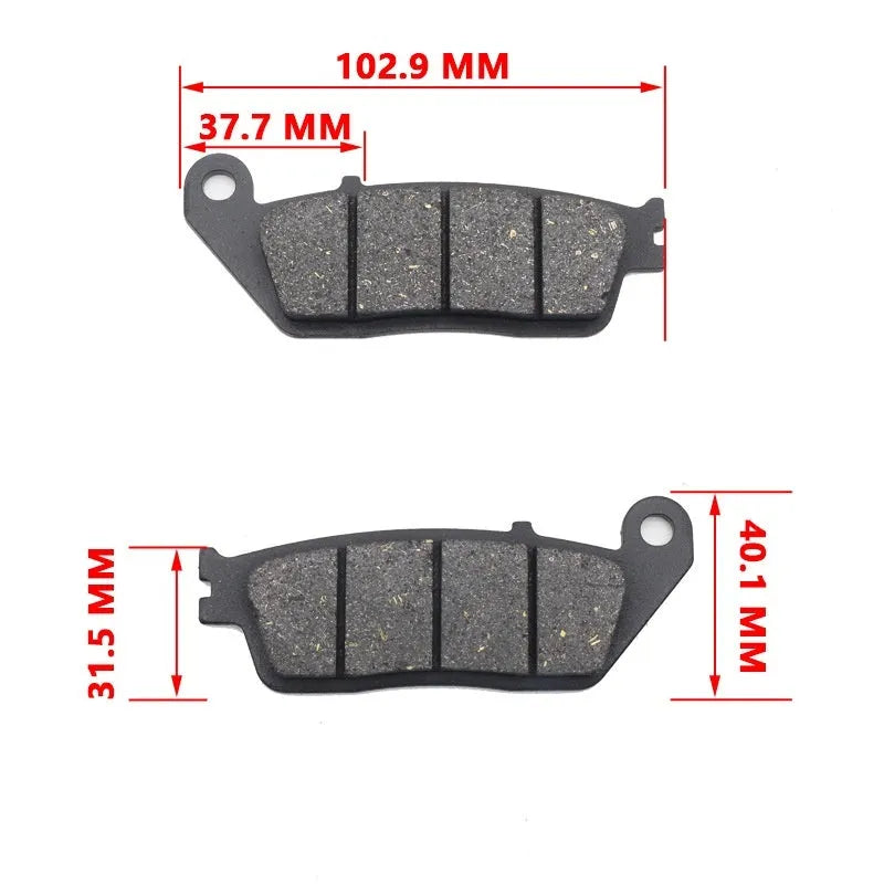 FA142 semi-metal motorcycle brake pad set with four pads for Honda models