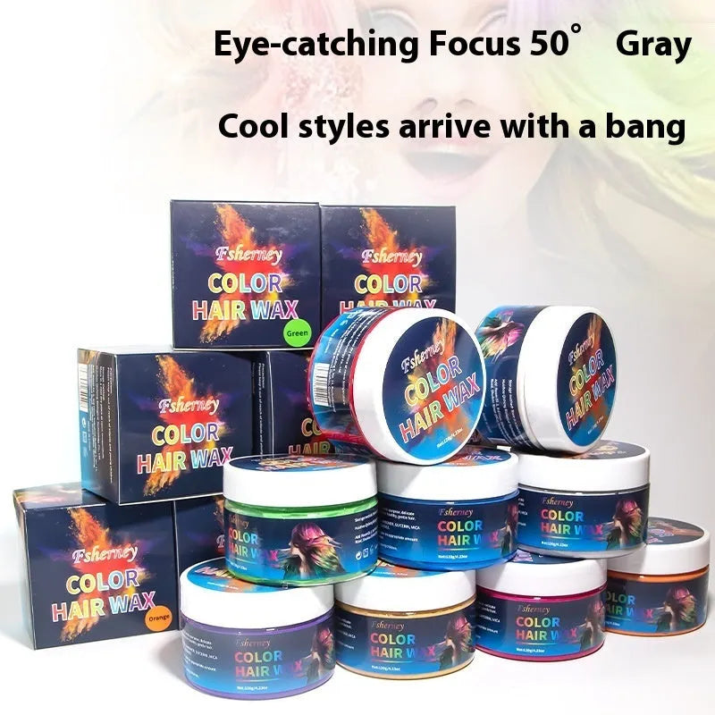 120g container of hair styling clay in one of nine colour options.