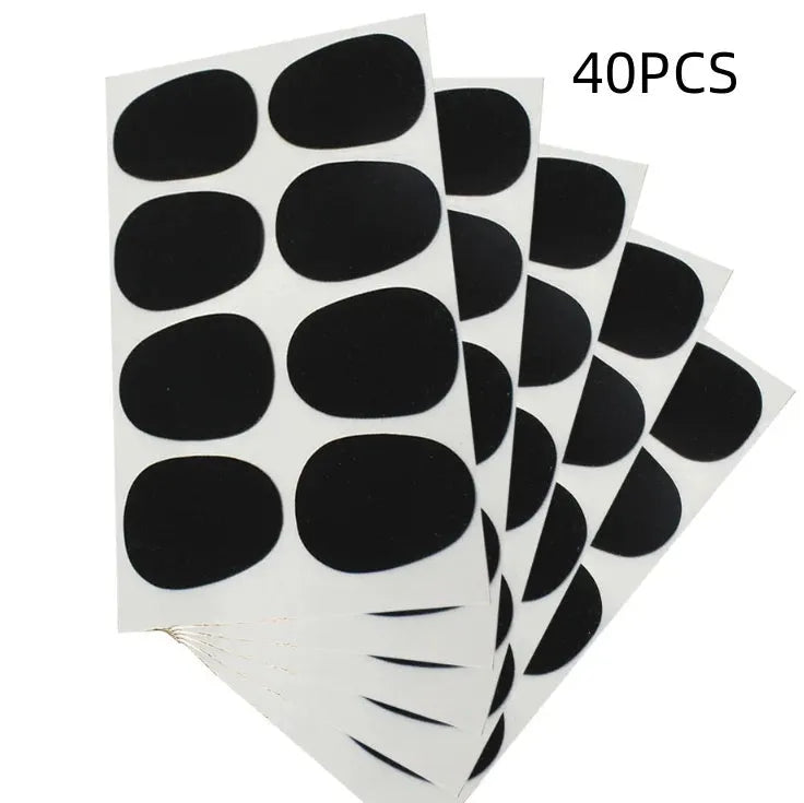 Silicone tooth pad patch for alto tenor saxophone metal flute mouthpiece in black and white with thickness options 0.3mm 0.5mm 0.8mm