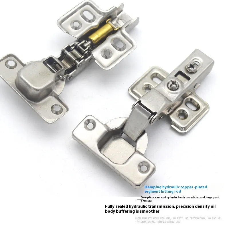 761 nickel-plated cold rolled steel hydraulic damping cabinet hinge showing three bend types