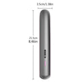 Moon shadow grey wireless hair straightener with tourmaline ceramic plates on a grey background.