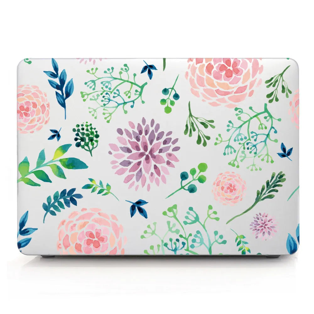 Plastic laptop protective shell with floral design for MacBook 11air and 12retina models