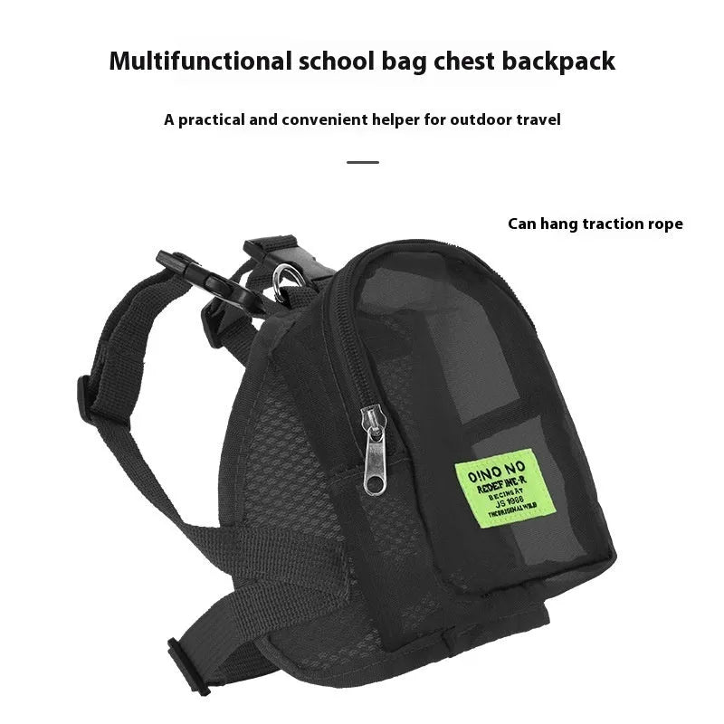A solid-colour breathable backpack for carrying a small dog, shown in dark grey.