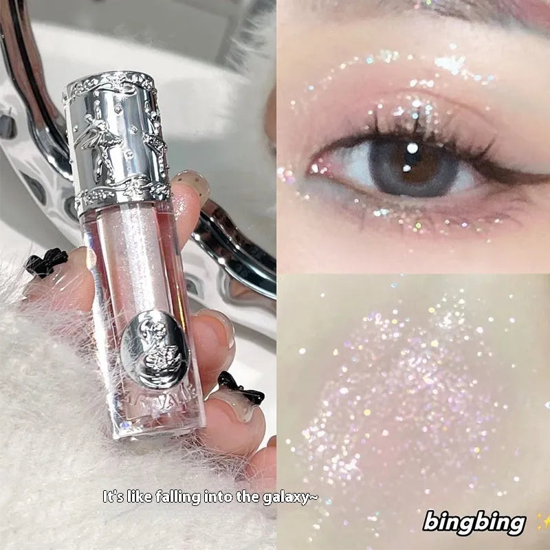 Ballet Liquid Eye Shadow showing five shimmery shades with applicator for girl and student makeup styles