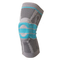 Sky blue elastic fibre knee pads for running and basketball in four sizes