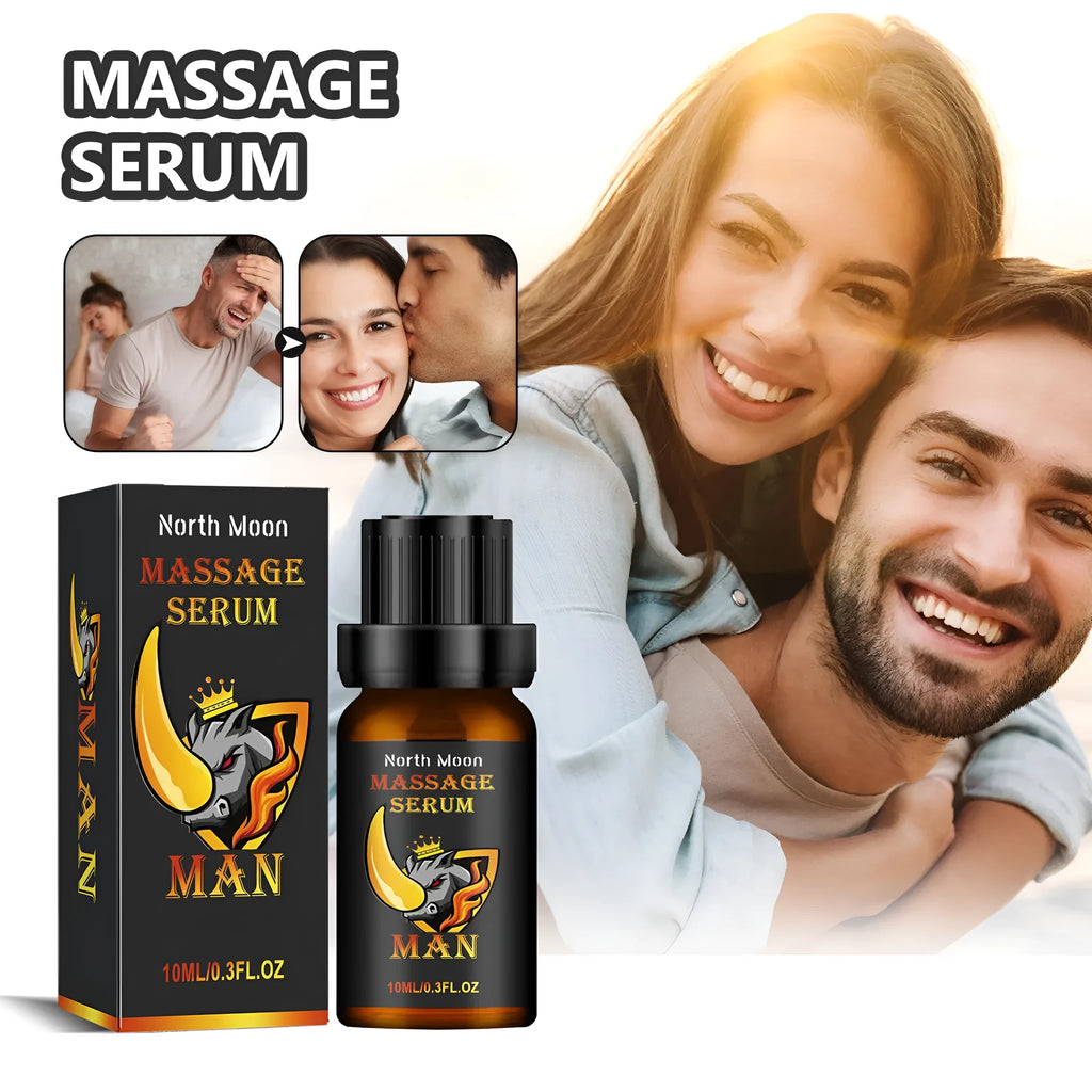 10ml bottle of men's body care essential oil blend with ginger root oil and vitamin E