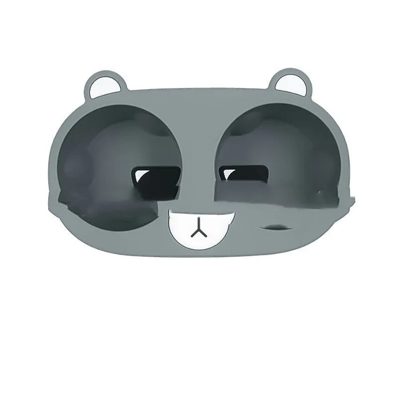 Grey, tan, and pink silicone car cup holder limiter inserts for the centre console