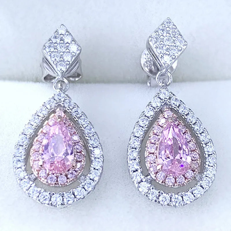 Geometric Xiangyun earrings in E191 colour with stated 925 silver purity, unisex sweet style pair