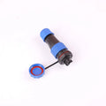 LD12 2-core aviation waterproof connector with PA6 shell and copper pins