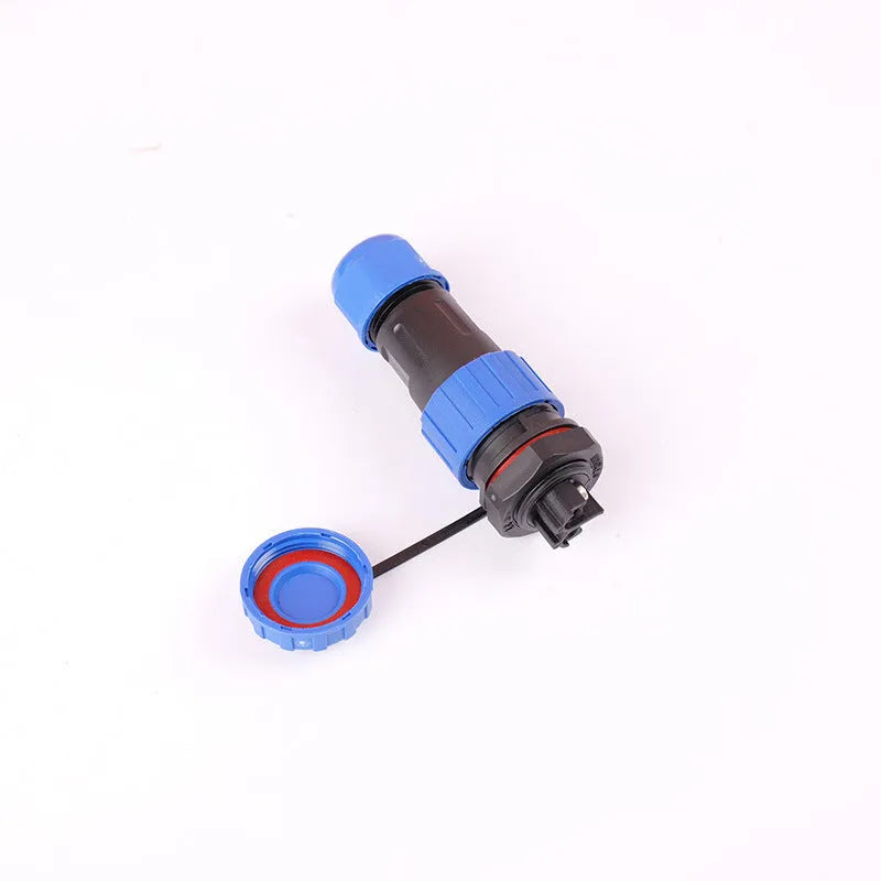 LD12 2-core aviation waterproof connector with PA6 shell and copper pins