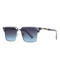 Men's square sunglasses with plastic frame in box style design showing multiple colour options