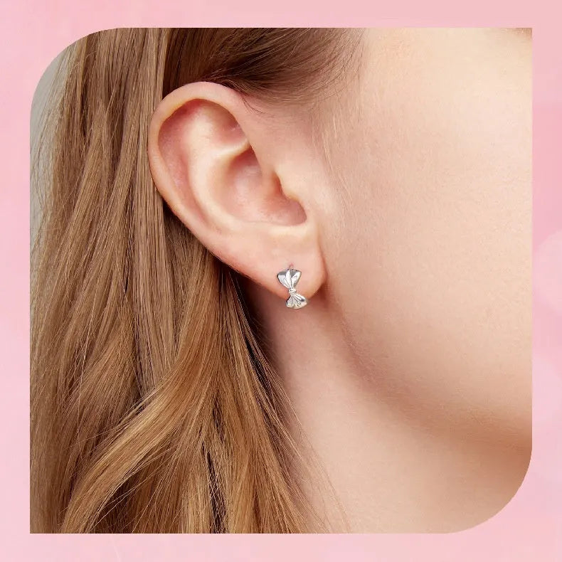 925 silver bow earrings with electroplated finish in BSE1196 colour fairy style