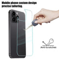 Tempered back glass film for iPhone 12 to 15 series showing rear panel protection