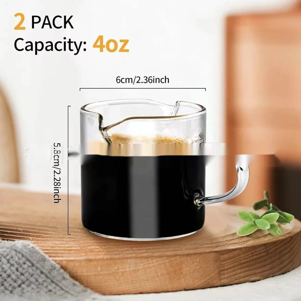 White double mouth transparent glass coffee cups in modern simple style