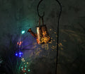 Iron solar garden lamp with butterfly pattern design for outdoor lighting