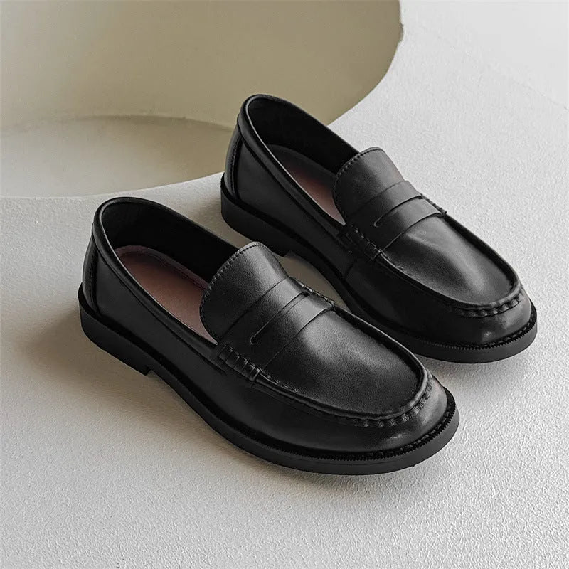 Men's slip-on casual shoe in microfiber with rubber sole, shown in apricot colour.