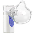 A white columnar handheld USB nebuliser for quiet household drug atomisation.