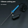 Blue plastic handle electric heating cutter pen for foam and polystyrene with multiple blade length options