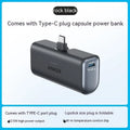 Capsule power bank 5000mAh portable charger with foldable Type-C head in five colour options