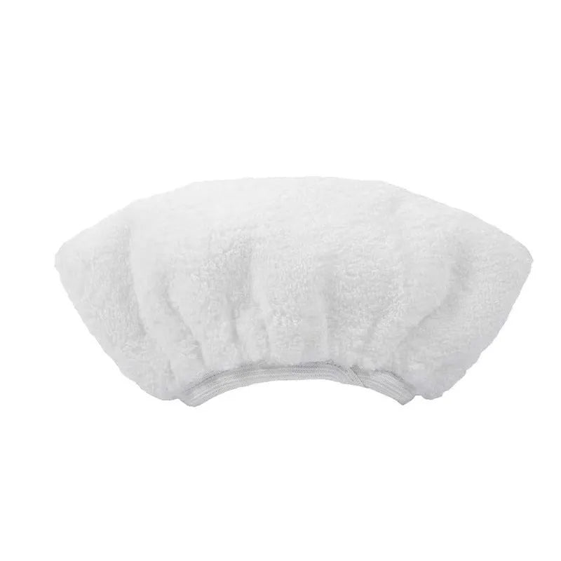 Microfiber mop cloth cover for handheld steam mop 19x8cm white hemming style