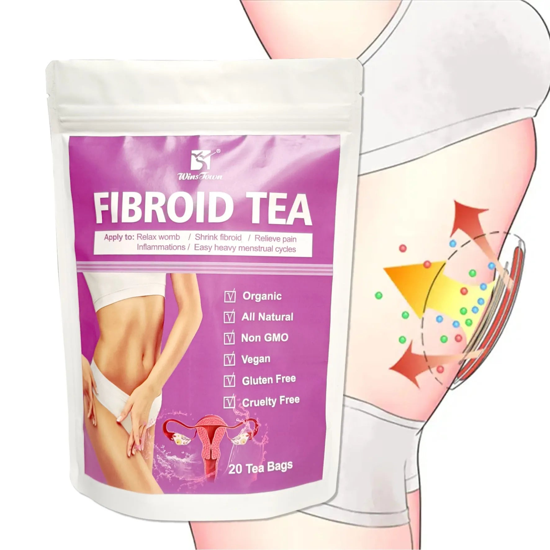 C83 Winstown Fibroid herbal tea bag with sugar for cold extract brewing