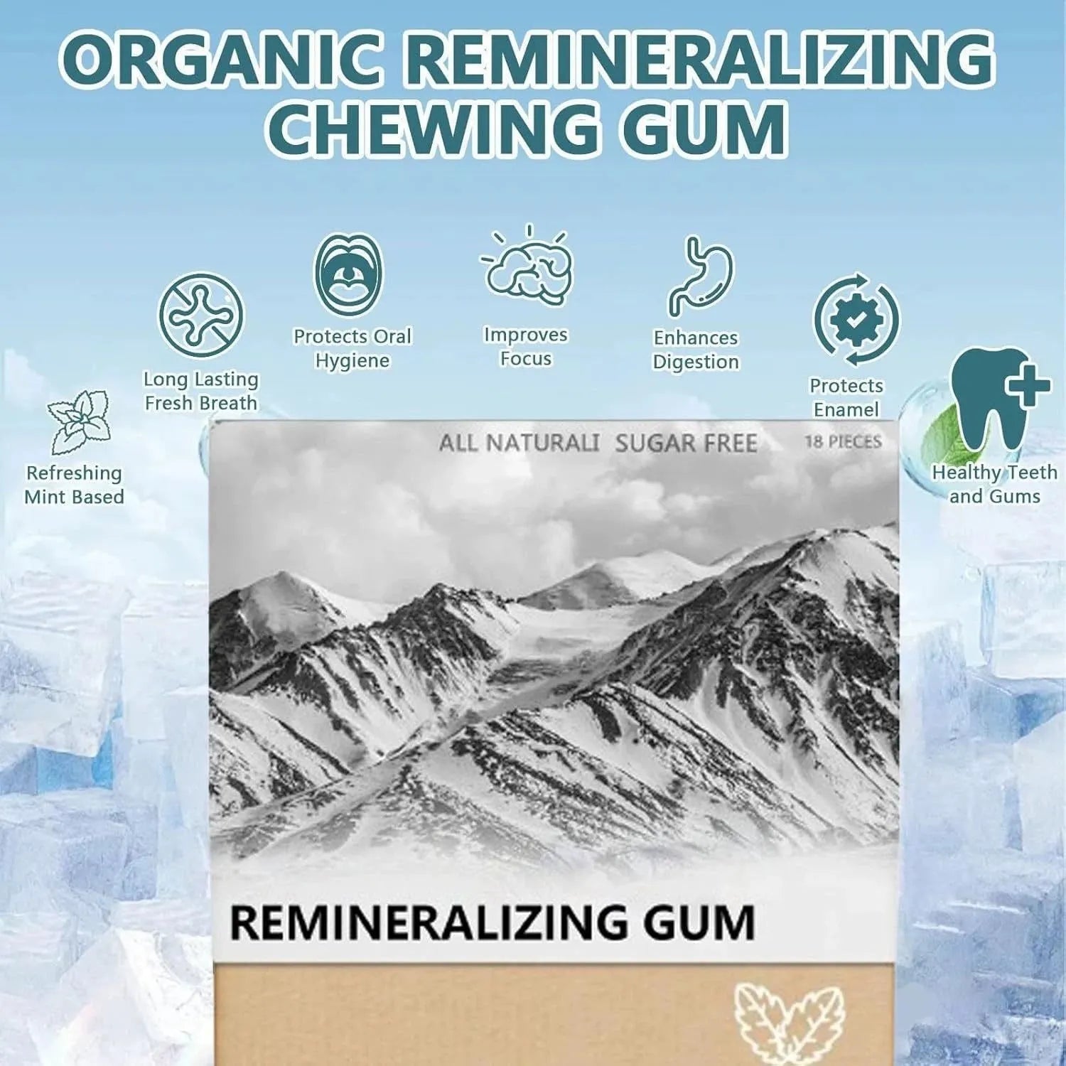 Box of frankincense mint dietary supplement capsules containing 18 ready-to-use units