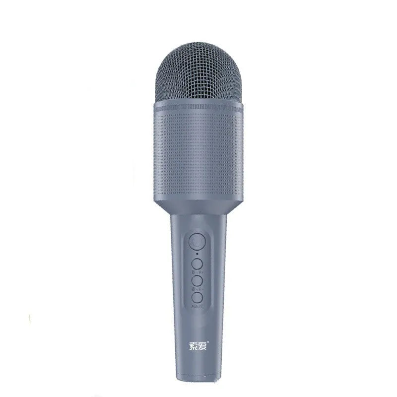 Karaoke microphone with wireless Bluetooth in pink, blue or green colours