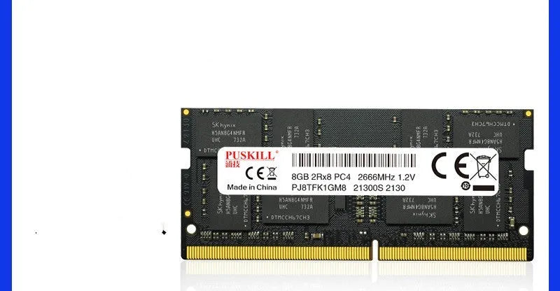 A single notebook DDR4 memory module with 260-pin SODIMM connector