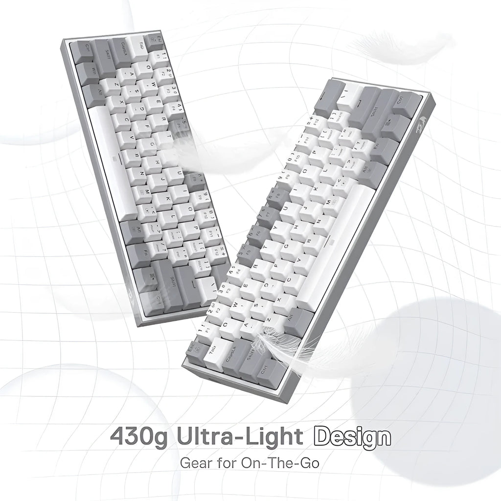 k617 wired mechanical keyboard with RGB backlighting and dual-colour keycaps