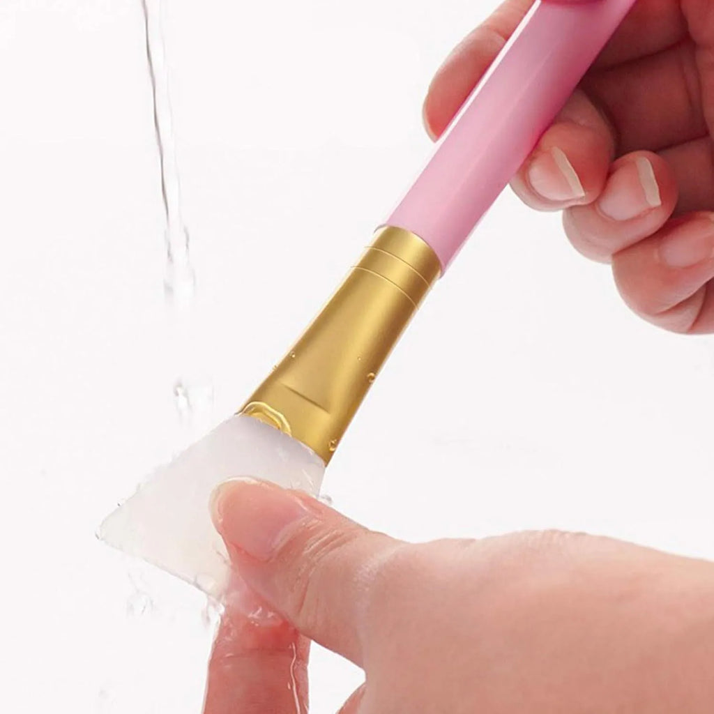 Reusable silicone face mask applicator spatula in multiple colours for clay and mud application