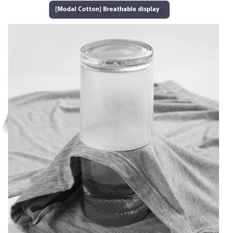 Men's solid colour modal boxers on a white background, showing the high waist design.