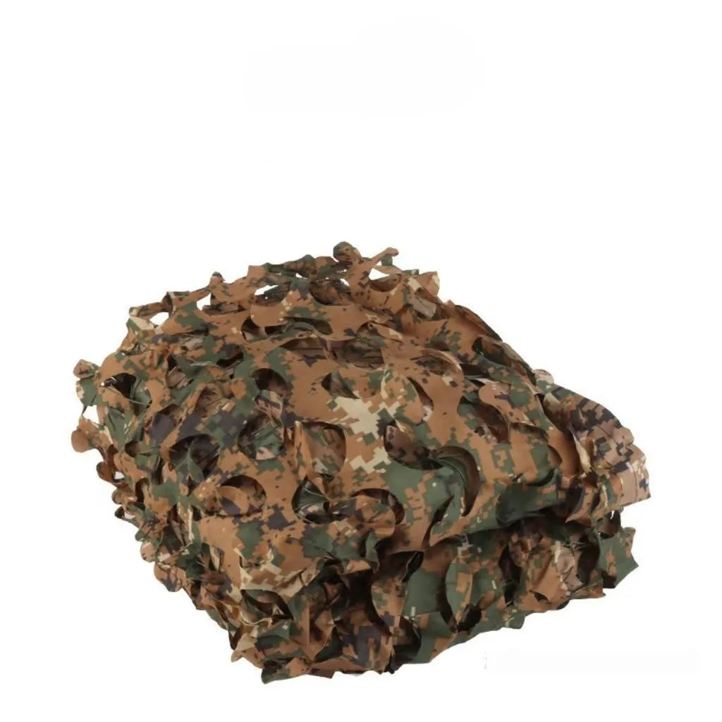 Green camouflage net with UV and infrared protection in dark night camouflage pattern