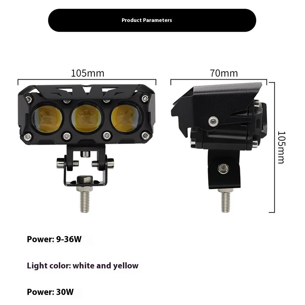 30W Raptor electromobile light with die cast aluminium shell and PC face mask for off-road vehicles